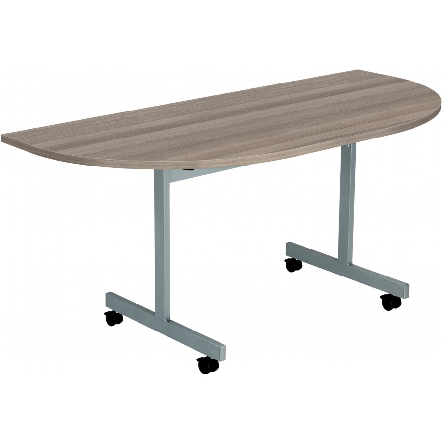 Olton 1600mm Wide D-End Flip Top Table